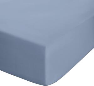 Cearceaf albastru din bumbac percale cu elastic 150x200 cm Easy Iron Percale – Catherine Lansfield