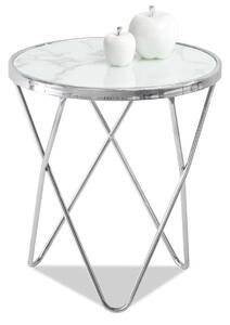 Z0ND0 Măsuță de cafea Armin S (marmură albă + crom). 1111553