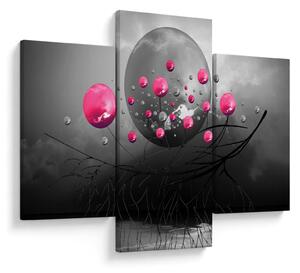 Tabloul cu bile abstracte roz (90x60 cm)