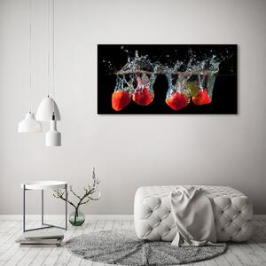 Imprimare tablou canvas Căpșune sub apă