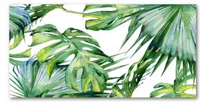 Tablou sticlă frunze tropicale