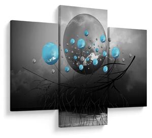 Tabloul - bile abstracte albastru deschis (90x60 cm)