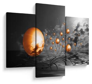 Tabloul bilelor portocalii abstarcte (90x60 cm)