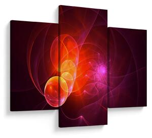 Tabloul modern cu abstracțiune roz (90x60 cm)