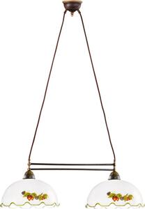 Kolarz 731.82.114 - Lustră pe cablu NONNA 2xE27/75W/230V bordo/căpșuni