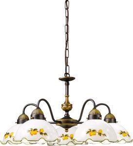 Kolarz 731.85.116 - Candelabru suspendat cu lanț NONNA, 5xE27/75W/230V, culoare lămâie