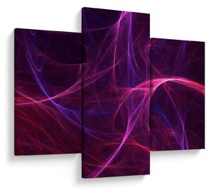 Tabloul abstract cu linii curbe (90x60 cm)