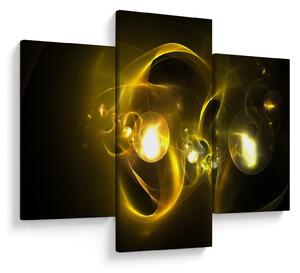 Tabloul abstract cu bile galbene (90x60 cm)