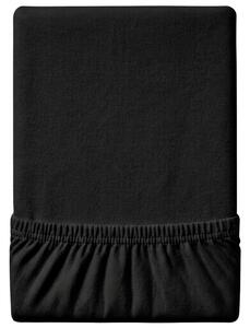 Cearsaf Jersey EXCLUSIVE cu elastic 180 x 200 cm negru