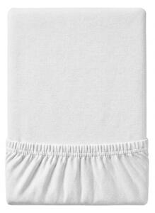 Cearsaf Jersey EXCLUSIVE cu elastic 90x200 cm alb