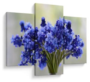 Tablou buchet cu flori albastre (90x60 cm)