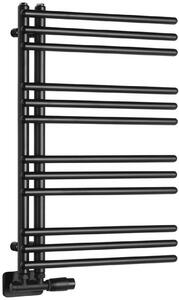 Aqualine Poseidon calorifer de baie scară 74x45 cm negru PS474B