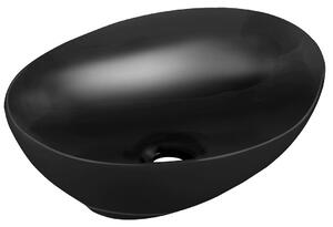 Laveo Desna lavoar 41x33 cm oval de blat negru VUDB241