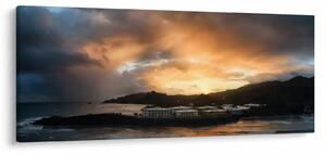 Tablou - plaja cu cerul întunecat (120x50 cm)
