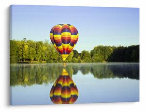 Tablou cu balon cu aer cald pe un lac (70x50 cm)