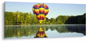 Tablou cu balon cu aer cald pe un lac (120x50 cm)