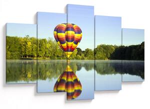 Tablou cu balon cu aer cald pe un lac (150x105 cm)