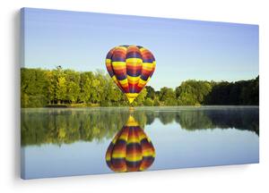 Tablou cu balon cu aer cald pe un lac (90x60 cm)