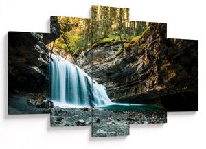 Tablou cu cascada de pădure (150x105 cm)