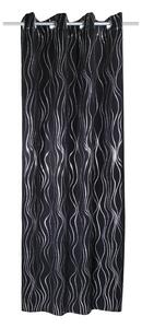 Draperie neagră 135x245 cm Waves – Sehlbach