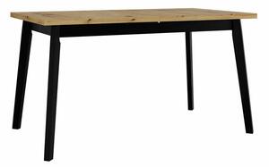 Masă Victorville 129Stejar artizan, Negru, 8x8x14cm, ExtensieExtensie, PAL laminat, Lemn