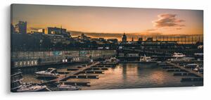 Tablou - orașul port (120x50 cm)