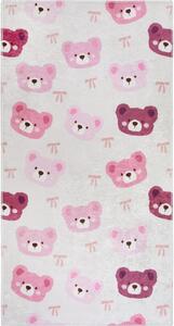 Covor pentru copii roz-fildeș lavabil 60x100 cm Cute Teddies Pink – Vitaus
