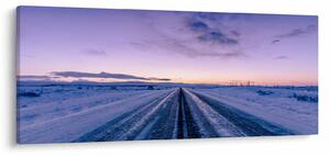 Tablou - autostrada iarna (120x50 cm)