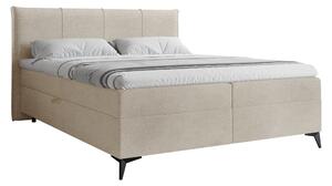 Pat boxspring ViterDublu, Boxspring, Crem, 180x200, Tapiterie, Somiera patSomiera pat, 20x21x11cm
