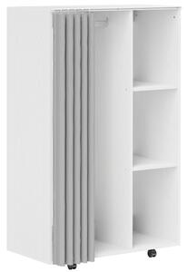 HOMCOM Dulap Haine Dulap Con 4 Ruote, Per Dormitor, 80x40x128 cm Cm, Alb | Aosom Romania
