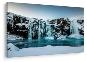 Tablou cu cascade înghețate (90x60 cm)