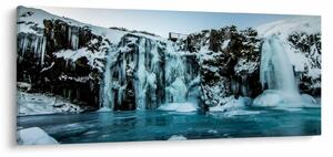 Tablou cu cascade înghețate (120x50 cm)