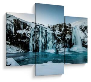 Tablou cu cascade înghețate (90x60 cm)