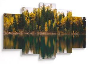 Tablou cu lac de pădure (150x105 cm)