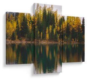 Tablou cu lac de pădure (90x60 cm)