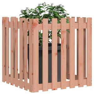 Jardinieră grădină design gard, 70x70x70 cm, lemn masiv douglas