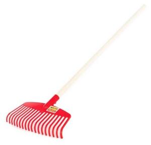 Grebla jucarie din plastic cu maner de lemn, 78x27x4 cm