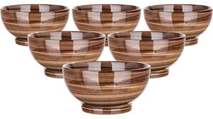 Set de 6 boluri Palas 14,3 cm, maro