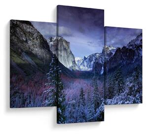 Tablou cu peisaj montan iarna (90x60 cm)