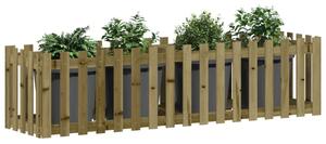 Pat înălțat grădină design gard 200x50x50 cm lemn impregnat pin