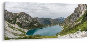 Tablou cu lac în munți (120x50 cm)