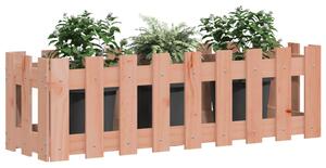Pat înălțat grădină cu design gard 100x30x30 cm lemn douglas