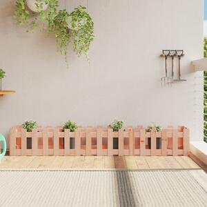 Pat înălțat grădină cu design gard 200x30x30 cm lemn douglas