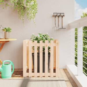 Jardinieră grădină cu design gard, 70x70x70 cm, lemn masiv pin