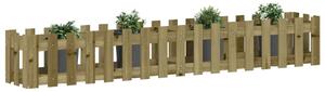 Pat înălțat grădină design gard 200x30x30 cm lemn impregnat pin