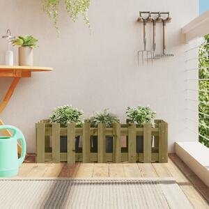 Pat înălțat grădină design gard 100x30x30 cm lemn impregnat pin