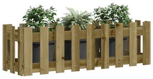 Pat înălțat grădină design gard 100x30x30 cm lemn impregnat pin
