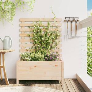 Jardinieră de grădină cu raft, 79x39,5x114 cm, lemn masiv pin