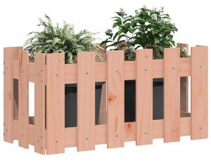 Jardinieră grădină design gard, 60x30x30 cm, lemn masiv douglas