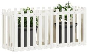 Pat înălțat grădină design gard alb 150x50x70cm lemn pin tratat
